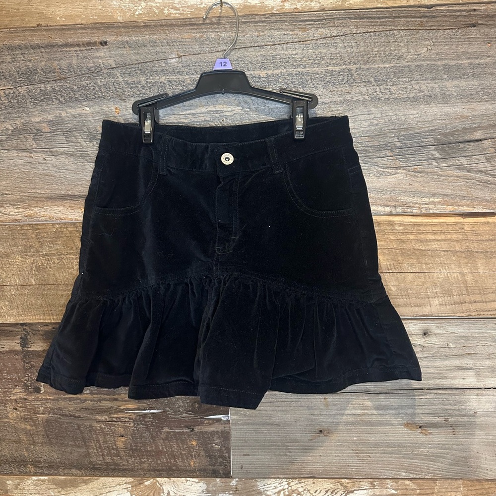 Mayoral Black Mini Skirt with Ruffle Hem